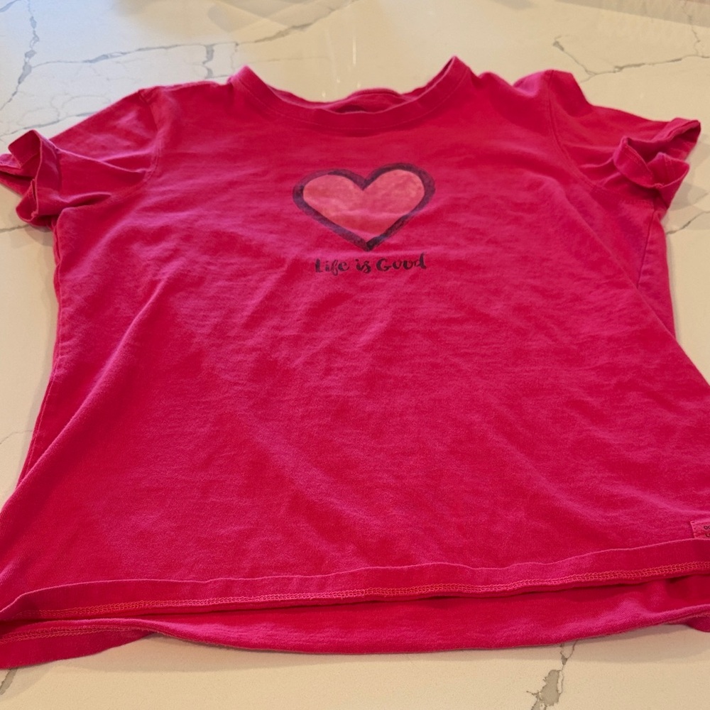 Life Is Good Women's Heart Tee - Pink - Picture 5 of 10